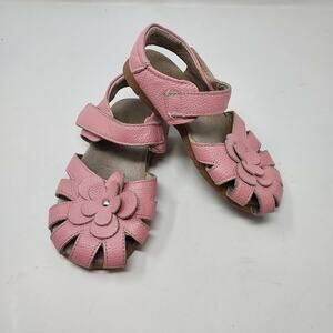Pediped Girls Pink Fisherman Sandals w/Velcro Close Size 12